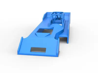 Shell of Small Block Supermodified race car Scale 1 to 25 3D print model