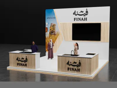 booth 6x6 open 3 side  3D model