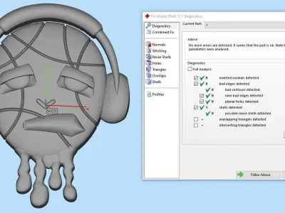 BALL HEAD GUY HEADPHONES 3D print model