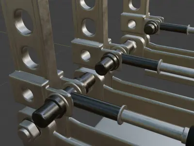 Race Car Pedals 3D model