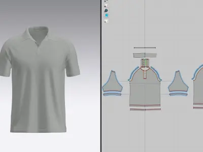Polo T-shirt 3d Model 3D model