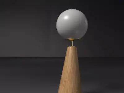 Lunar Beacon Lamp Low-poly 3D model