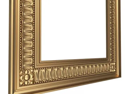 Classic Frame and Mirror 074 Low-poly 3D model