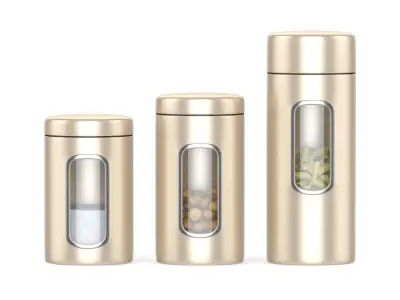 Kitchen containers Low-poly 3D model