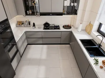 Kitchen Modern interior  0048 3D model