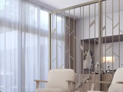 Wall partition Low-poly 3D model