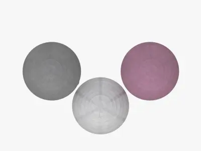 Jellyfish Paper Lanterns 3 Pack Pink White and Gray 3D model