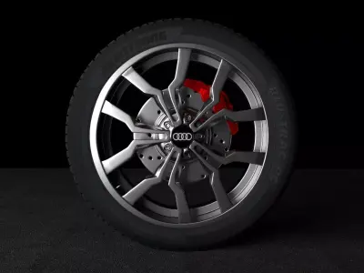 wheel audi Low-poly 3D model