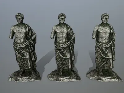statue roman Low-poly 3D model