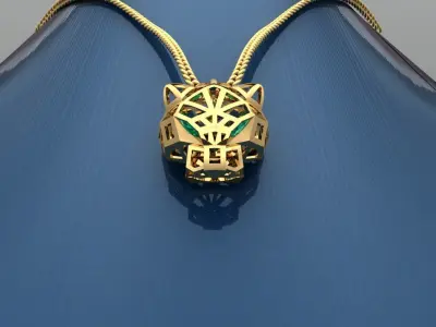 Panther pendant 3D print model 3D print model