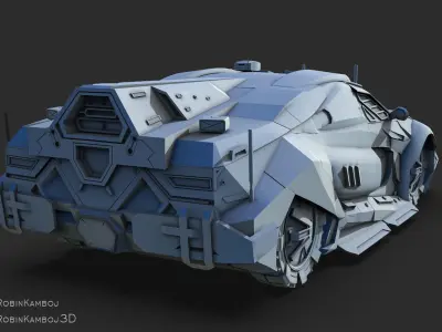 Cyber Car Free 3D model