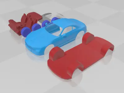 Mercedes Benz SL Monogram Maybach - Separate Parts STL Model 3D print model