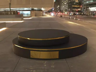 Black and Gold Trophy luxury  Award Base 3D model