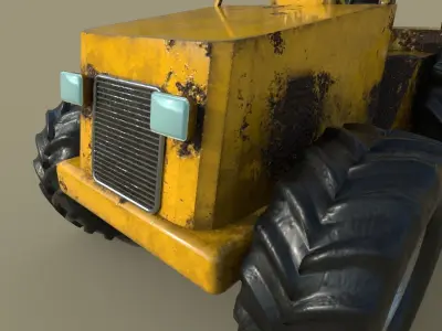 Tractor Low-poly 3D model