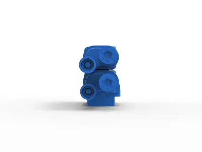 Double Supercharger Scale 1 to 25 3D print model