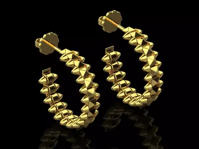 Woman Earrings 157 3D print model