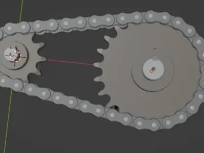sprockets - Shine - shaft - Self Aligning Vertical Bearing 3D model
