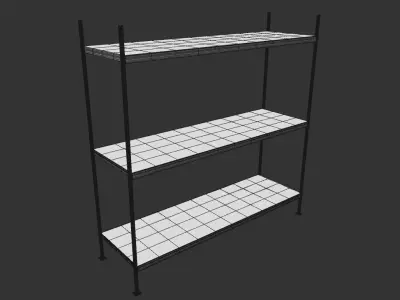 HEAVY DUTY BOLTLESS SHELVING-3Shelves 3D model