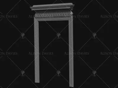 Door Pediment and Surround 3D print model 3D print model