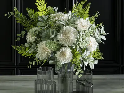 Flower Set 046 Dahlia 3D model