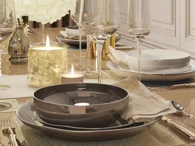 Tableware by Kelly Hoppen 3D model