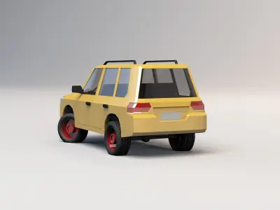 Low poly off road suv  Low-poly 3D model