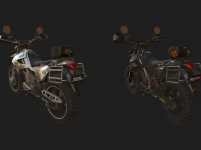 Kawasaki KLX250 Low-poly 3D model