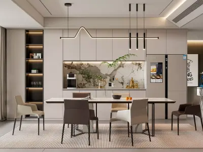 Dining room Dining interior Dining table 30 3D model