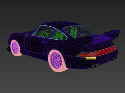 Porsche 911 GT2 3D model