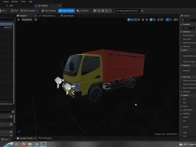 TRUCK FUSO LOW POLY ready for unreal engine Low-poly 3D model