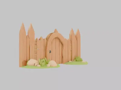 Cartoonish Low Poly Car Low-poly 3D model