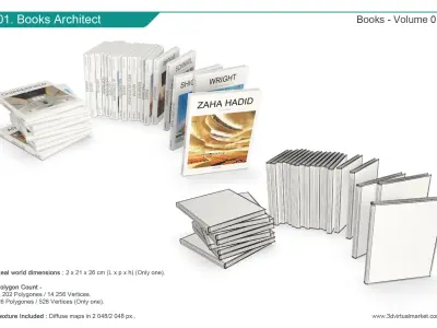 Books Collection 3D model