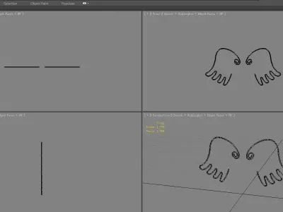 cartoon angel wings - Lighted back decoration Low-poly 3D model