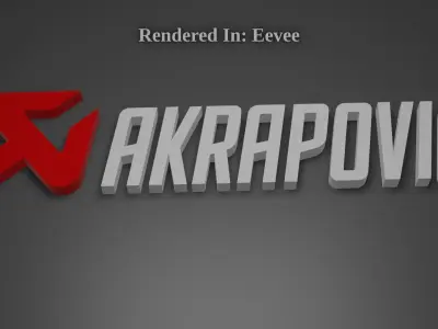 Akrapovic Logo Low-poly 3D model
