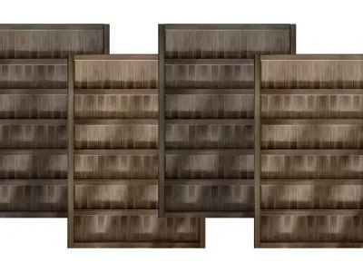 Wooden Panel Ceiling and Wall Cladding Set 3D model