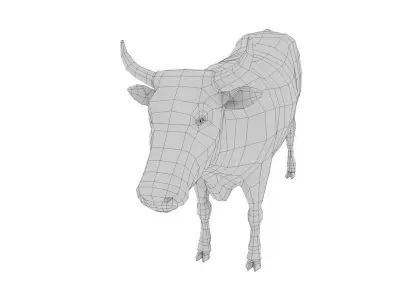 cow base mesh Low-poly 3D model