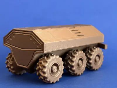 PRINT-IN-PLACE SCI-FI 6X6 MPV 3D print model