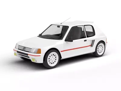 Peugeot 205 Turbo 16 1984 3d model 3D model