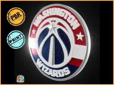 Washington Wizards logo - Cinematic - 3D print 3D model