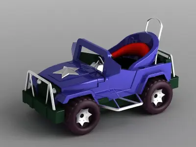 Recreational Toy go-karts playground equipment cars kart car  3D model