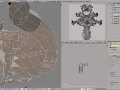 Squirrel Low-poly 3D model