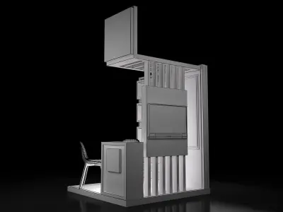 Booth Exhibition Stand a218 3D model