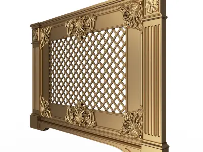 Radiator Cover Decorative Screening Grille Panel 017 Low-poly 3D model