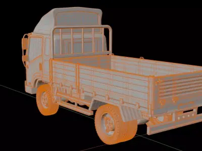 Faw Tiger Flatbed Truck 3D model