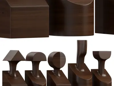 Elysian sculpture with 3 materials 3D model