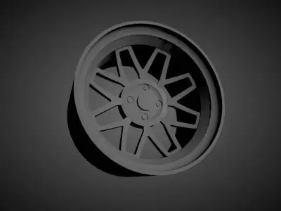 Fatlace Ame F-Zero2 scalable and Printable rim 3D 3D print model