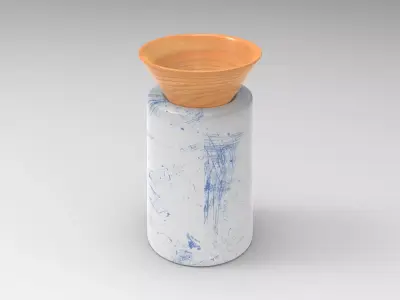 Bio Vase Low-poly 3D model