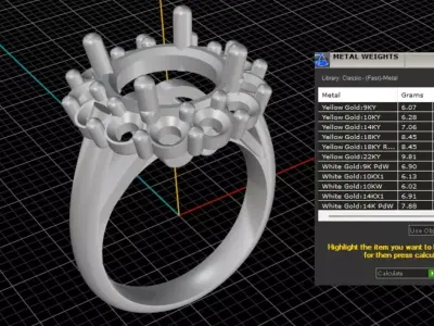 ring woman  3D print model 12