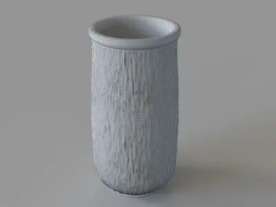 Rolled Banded Container Brass 3D model