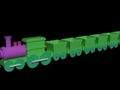 Train toy Low-poly 3D model by futuremp623dn